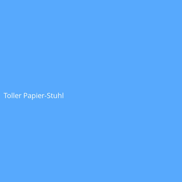 Toller Papier-Stuhl